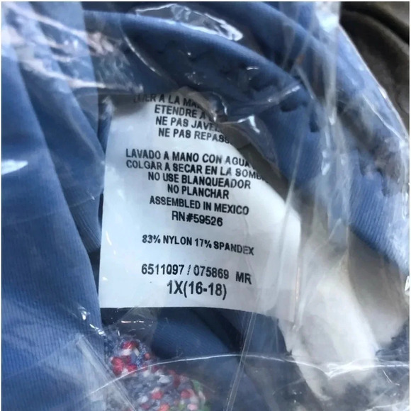 New Becca Mardi Gras One piece swimsuit mist crochet plus size bathing suit swim - Picture 13 of 16